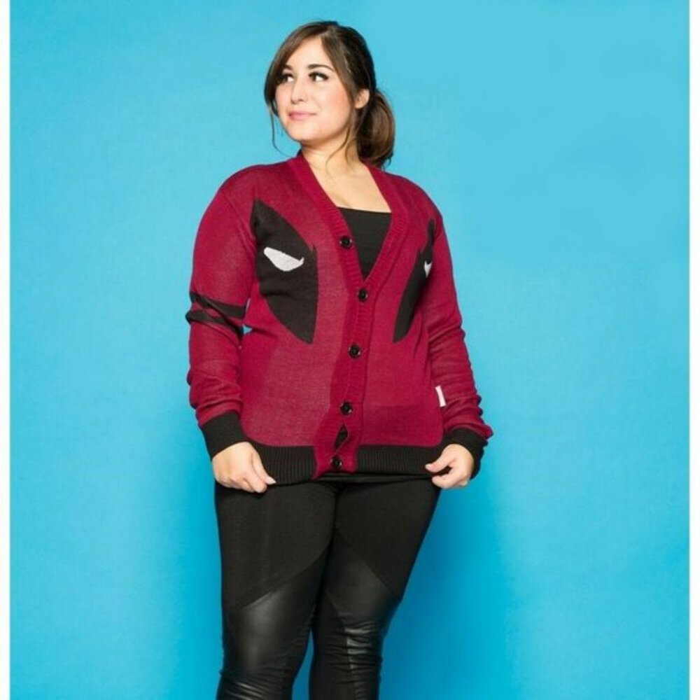 New Marvel Ladies Deadbool Cardigan